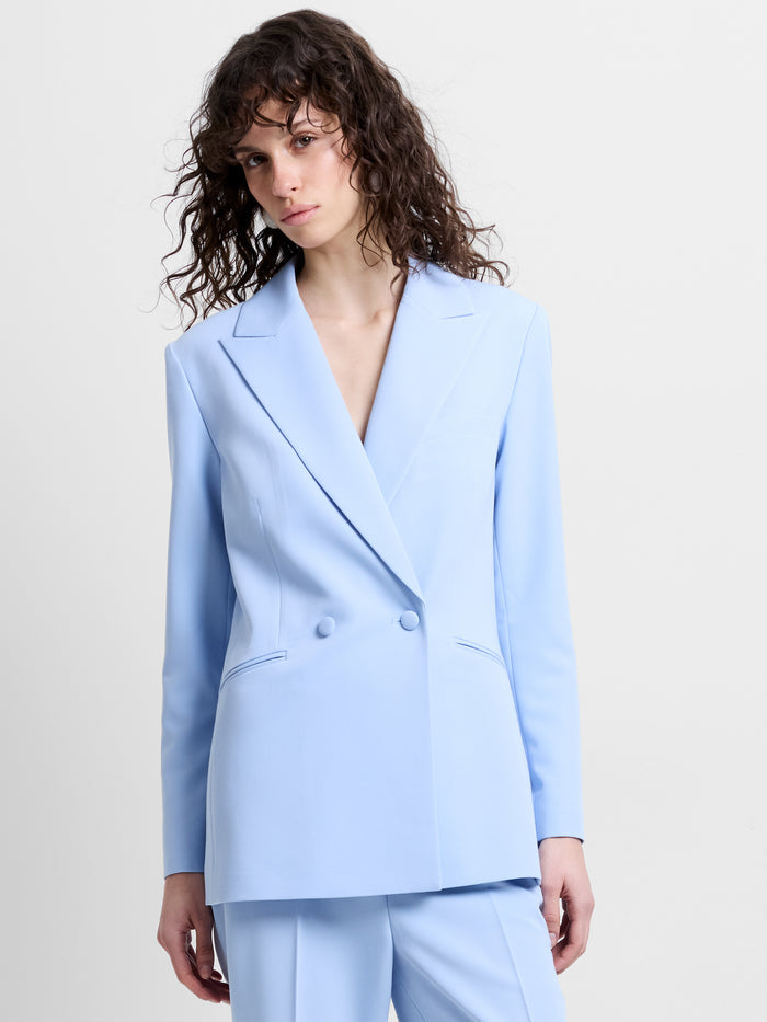 Sammie Tailored Light Blue Double Breasted Blazer