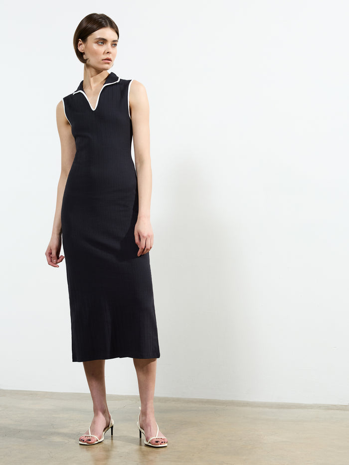 Sassia Rib Polo Neck Midi