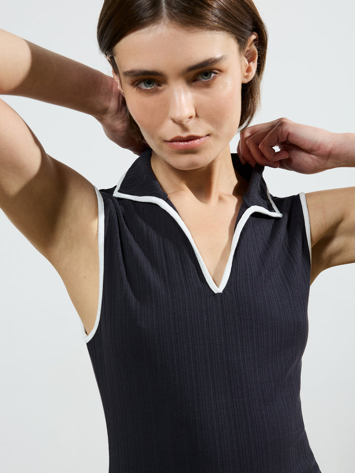 Sassia Rib Polo Neck Midi