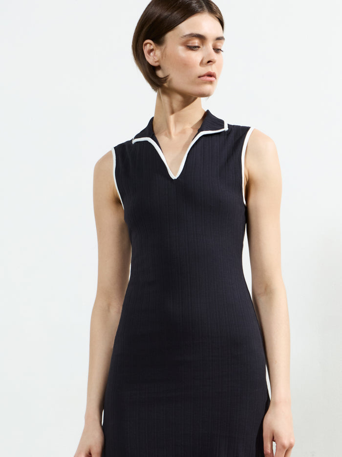 Sassia Rib Polo Neck Midi