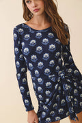 Scoop Back Tie Front Drape Detail Bodycon Dress NAVY