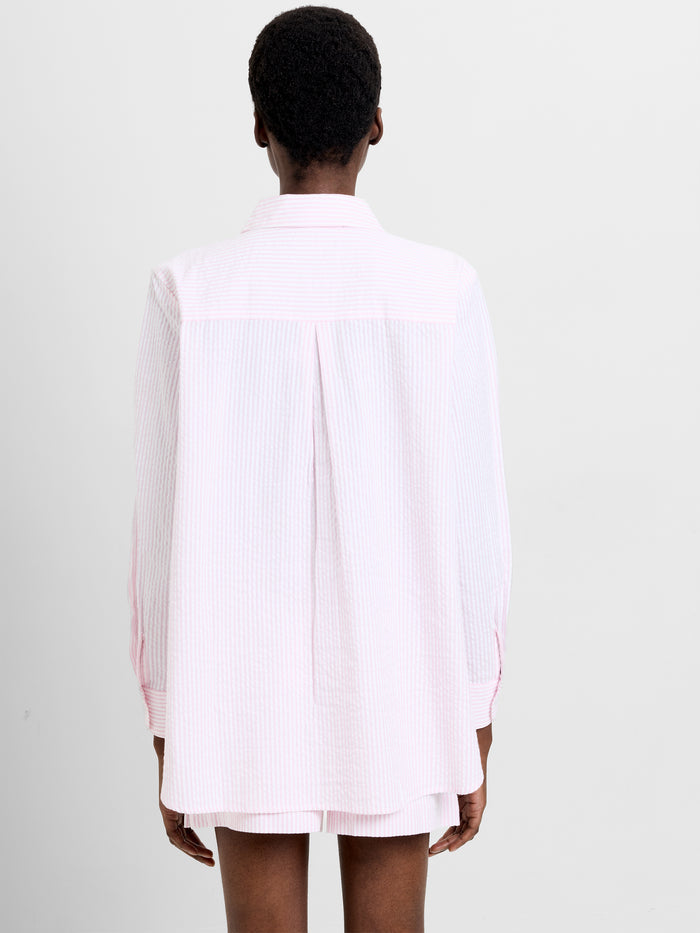 Seersucker Stripe Relaxed Shirt