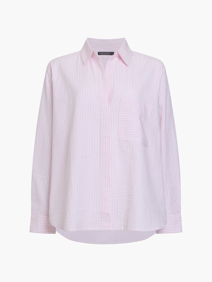 Seersucker Stripe Relaxed Shirt