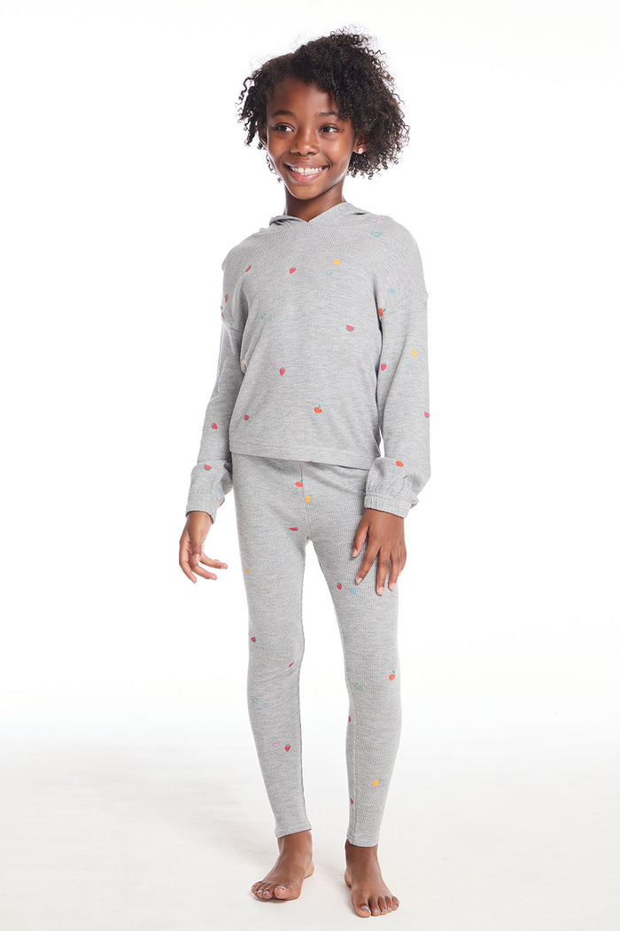 Semi Cropped Shirred Fruity Girls Hoodie Pullover GIRLS chaserbrand