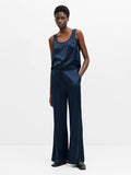Sera Satin Elasticated Wide Leg Trousers
