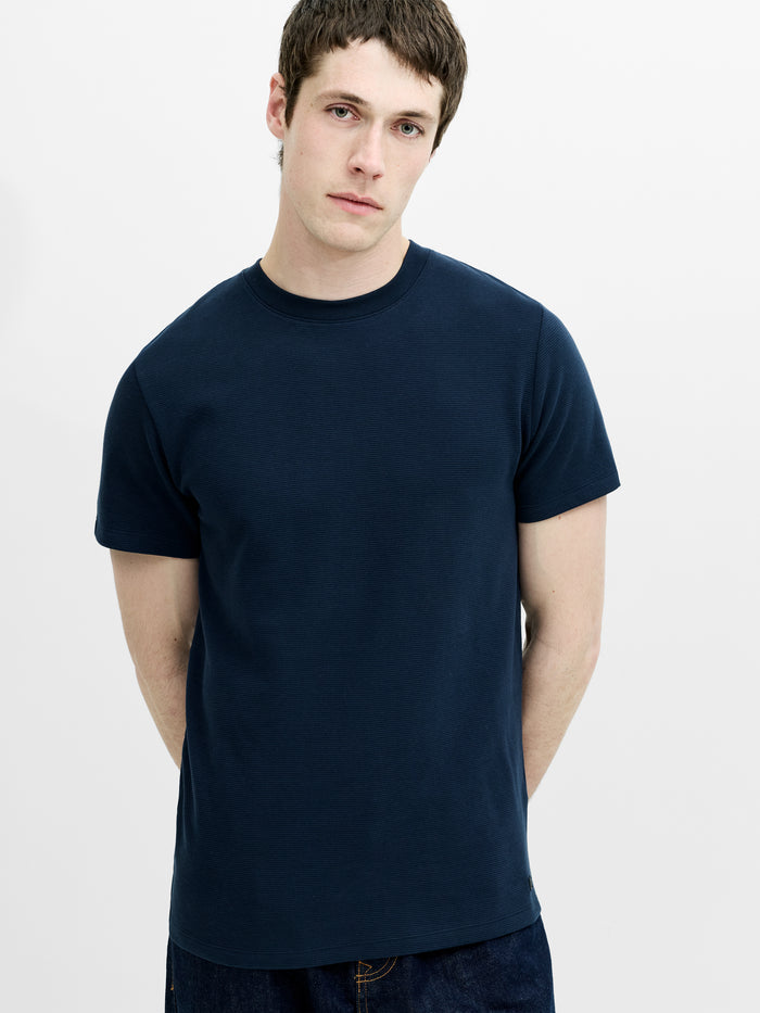 Short Sleeve Navy Crew Neck T-Shirt