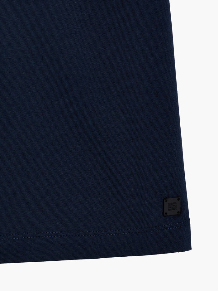 Short Sleeve Navy Crew Neck T-Shirt