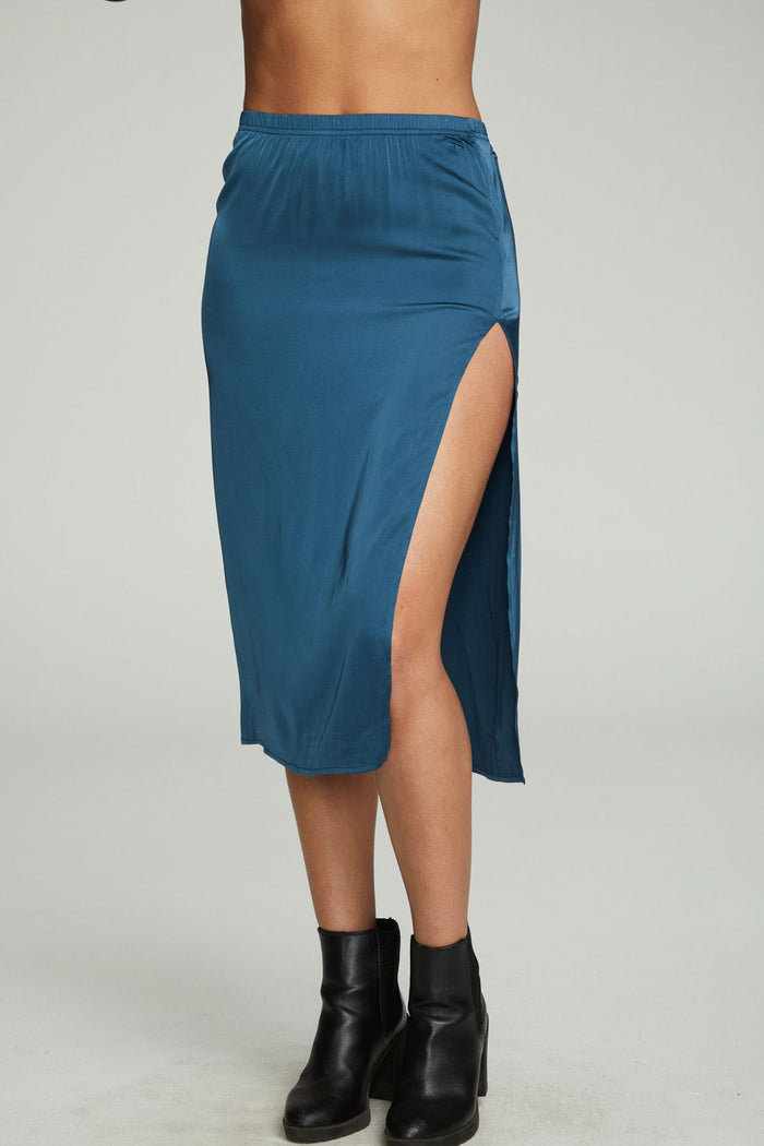 Side Slit Midi Skirt WOMENS chaserbrand