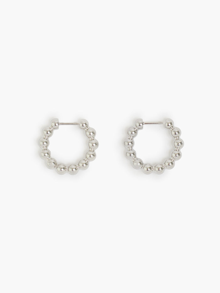 Silver Bubble Hoop Earrings