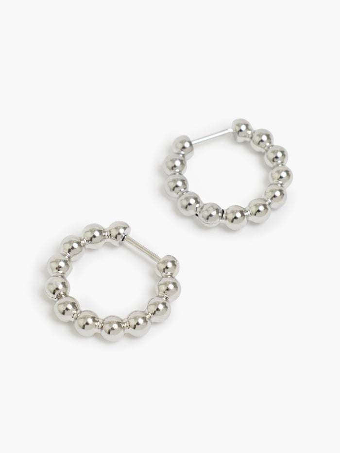 Silver Bubble Hoop Earrings