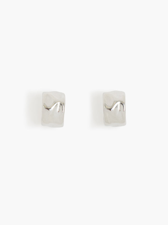 Silver Chunky Hoop Earrings