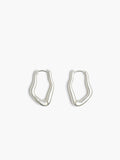 Silver Irregular Hoop Earrings