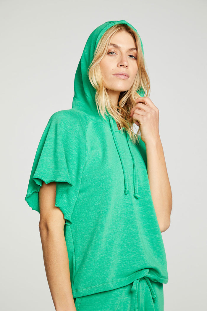 Slub French Terry Angel Sleeve Raglan Pullover Hoodie WOMENS - chaserbrand
