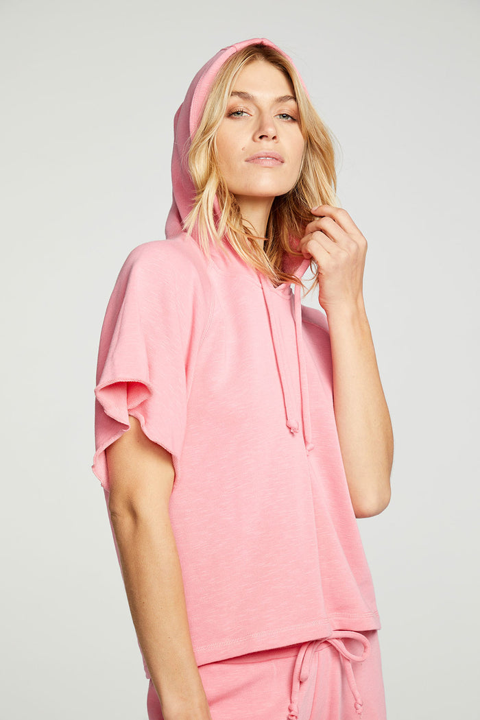 Slub French Terry Angel Sleeve Raglan Pullover Hoodie WOMENS - chaserbrand