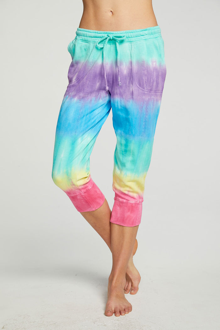 Slub French Terry Cropped Extended Cuff Jogger WOMENS - chaserbrand