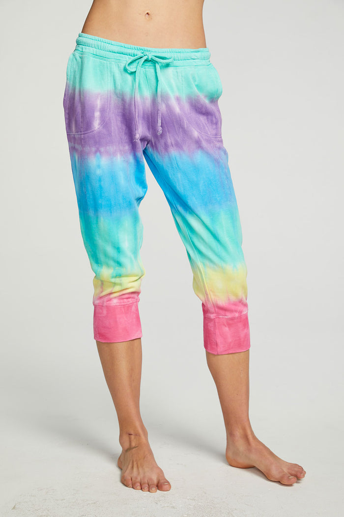 Slub French Terry Cropped Extended Cuff Jogger WOMENS - chaserbrand