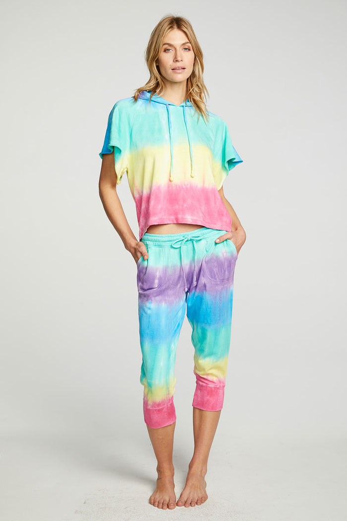 Slub French Terry Cropped Extended Cuff Jogger WOMENS - chaserbrand