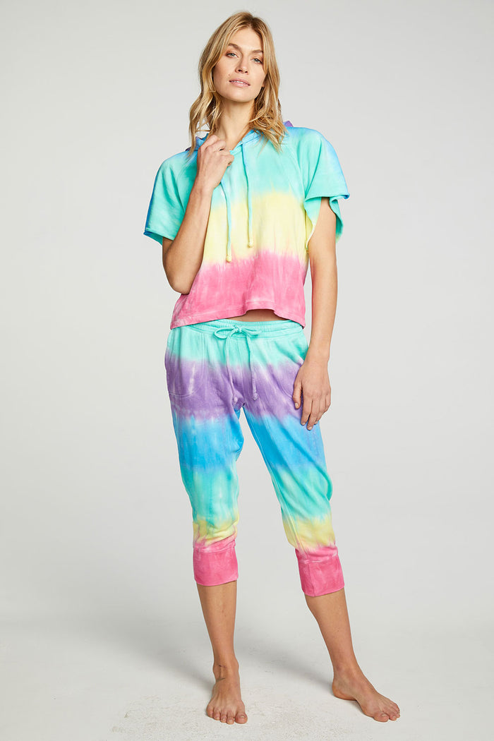 Slub French Terry Cropped Extended Cuff Jogger WOMENS - chaserbrand