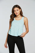 Slub Jersey Flouncy Racerback Tank WOMENS - chaserbrand