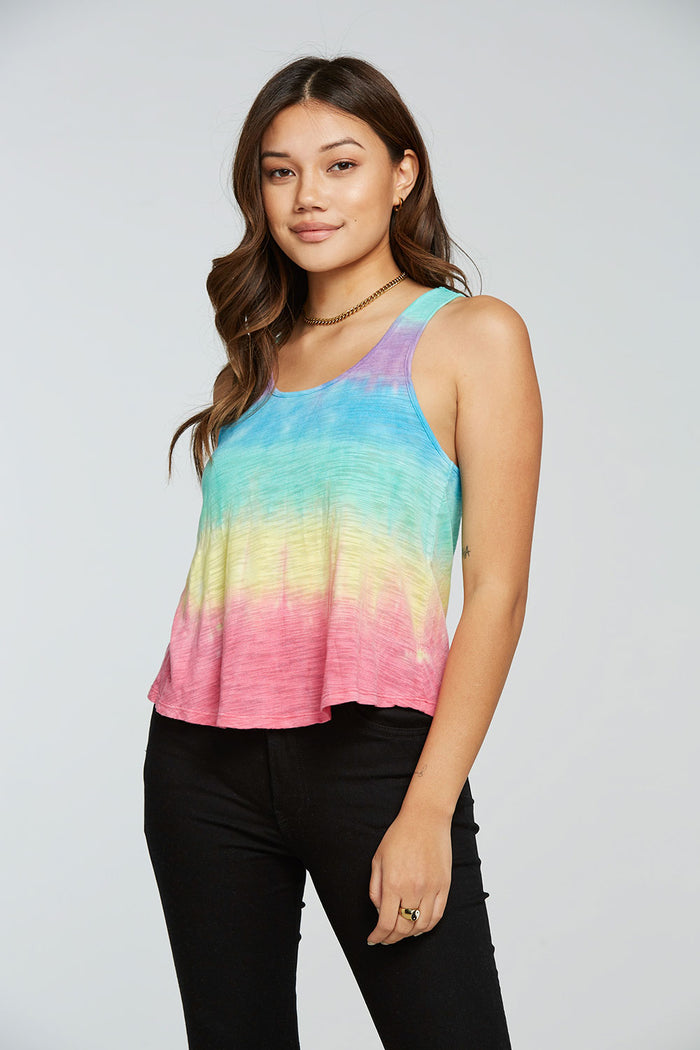 Slub Jersey Flouncy Racerback Tank WOMENS - chaserbrand