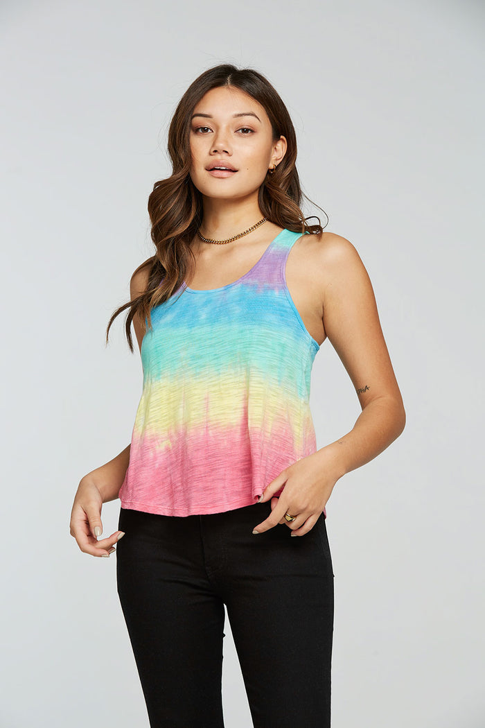 Slub Jersey Flouncy Racerback Tank WOMENS - chaserbrand
