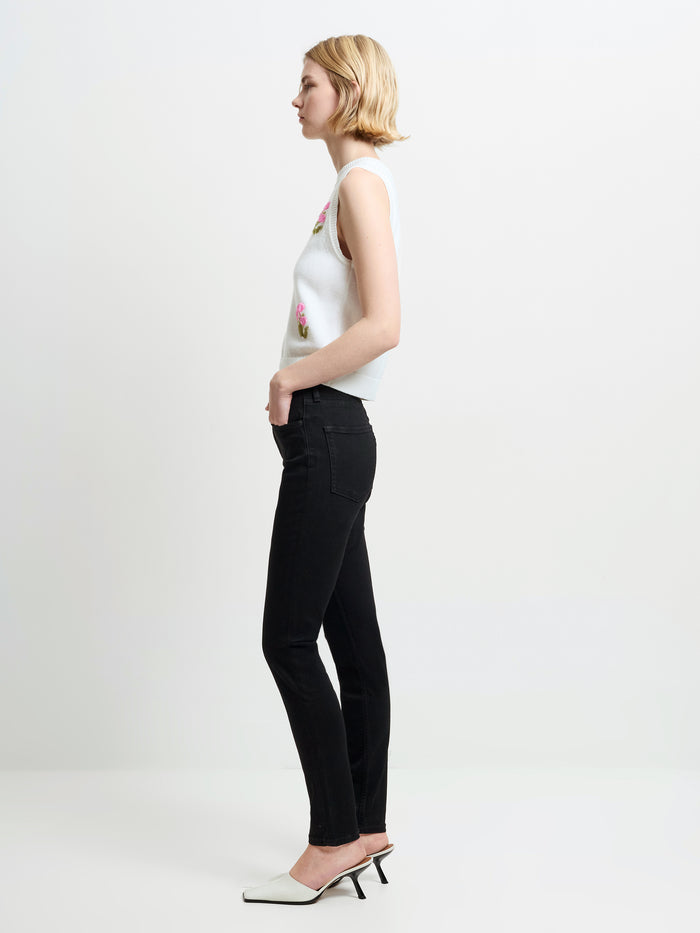Soft Stretch Denim High Rise Skinny Jeans 30 Inch