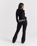 Solace Flare Leggings - Black/Pink