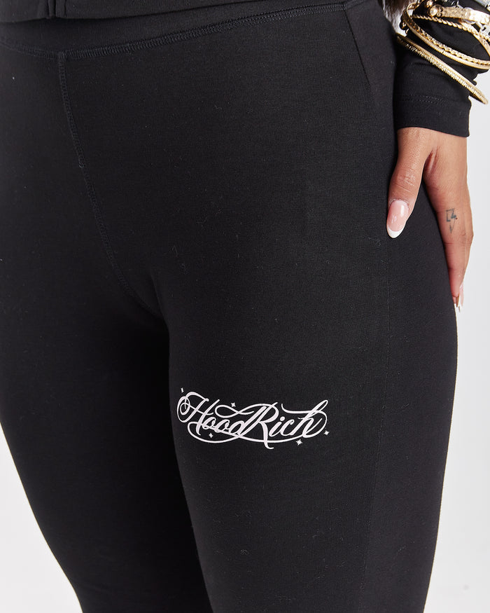 Solace Flare Leggings - Black/Pink