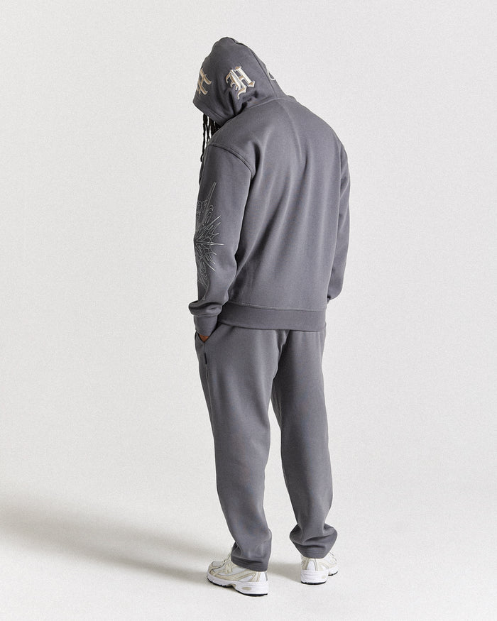 Spectral Oversized Hoodie - Grey/Cream