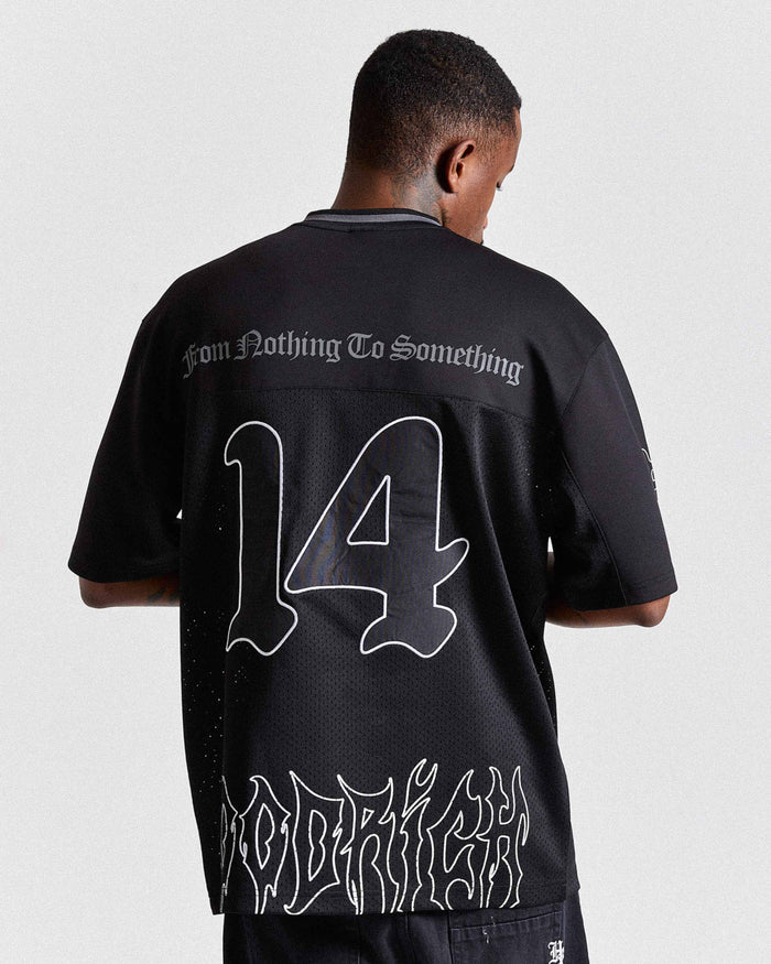 Spectral Oversized Mesh Jersey - Black/White