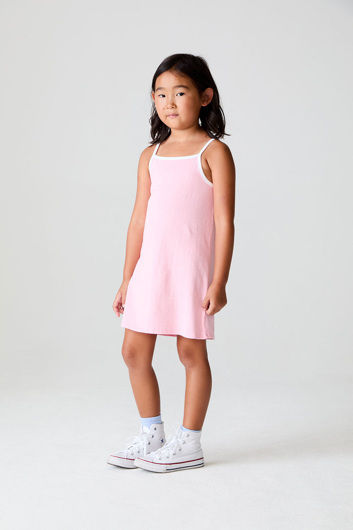 Girls Sporty Candy Pink Tank Dress chaserbrand