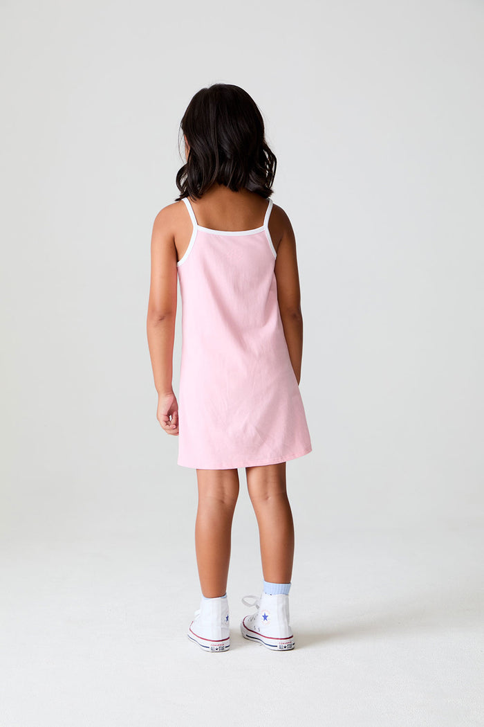 Girls Sporty Candy Pink Tank Dress chaserbrand
