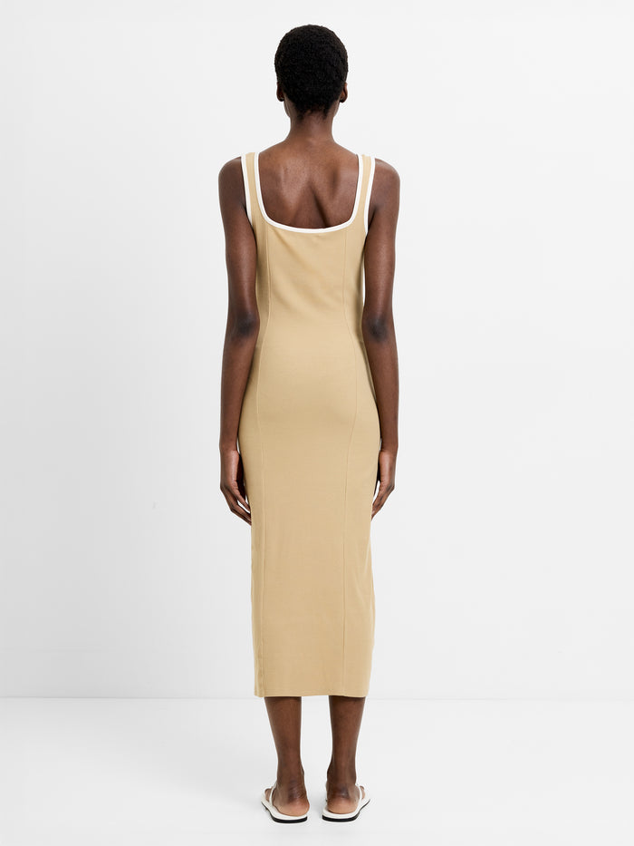 Square Neck Contrast Dress