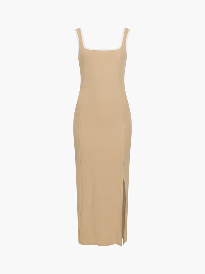 Square Neck Contrast Dress