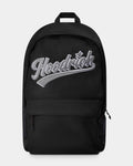 Black backpack with 'Hoodrich' logo on a white background