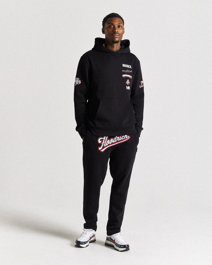 Stadium Hoodie - Black/White/Red