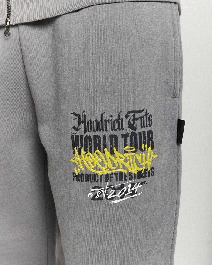 Stamp Tour Oversized Joggers - Grey/Black/Yellow