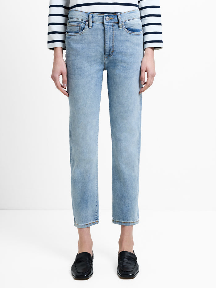 Stretch Denim Cigarette Fit Ankle Length Jeans 28 Inch
