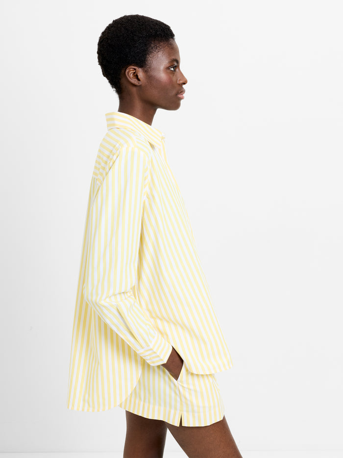 Stripe Relaxed Popover Shirt