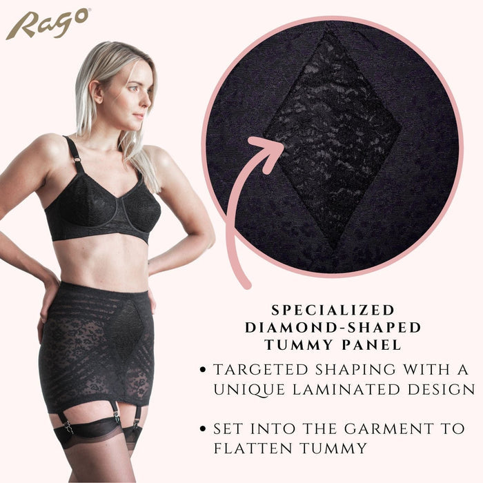 Style 1357 | Lace Waistline Open Bottom Girdle | Extra Firm Shaping