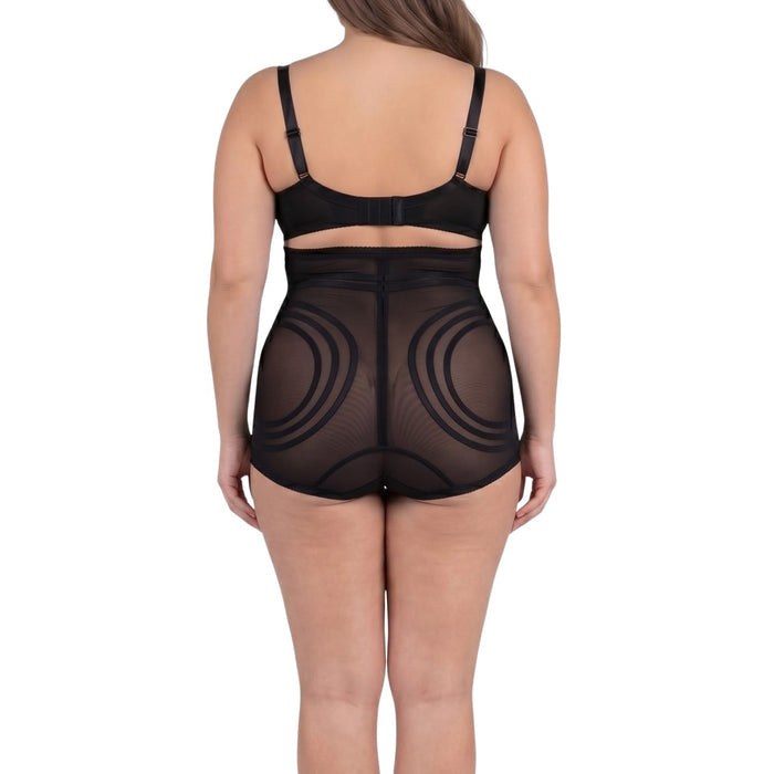 Style 6101 | High Waist Firm Shaping Panty with Zipper with Hook and Eye | Removable garters