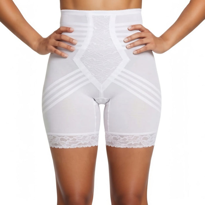 Style 6209 | Breathable High Waist Thigh Slimmer | No Roll Power Mesh Hourglass Shaper |  Firm to Extra Firm Support