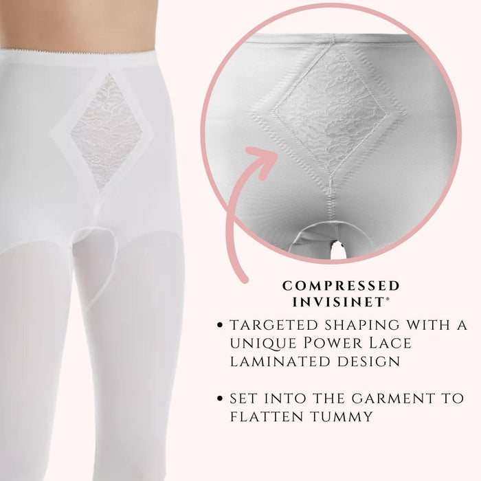 Style 6265 | Waistline Capri Pant Liner with Tummy Control Panel| Memory Compression Fabric | Medium Support