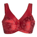 Style 7101 | Brand Printed Full Figure Support Underwire Bra - Red