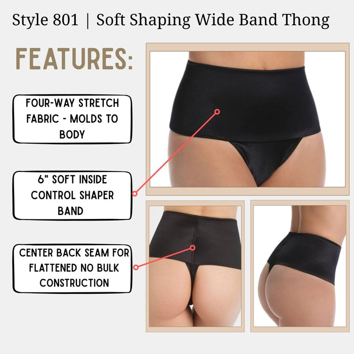 Style 801 | Soft Shaping Wide Band Thong