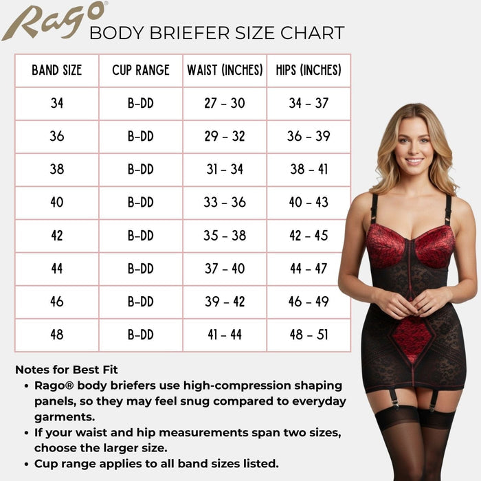 Style 9357 | Body Briefer Extra Firm Shaping  - Red/Black