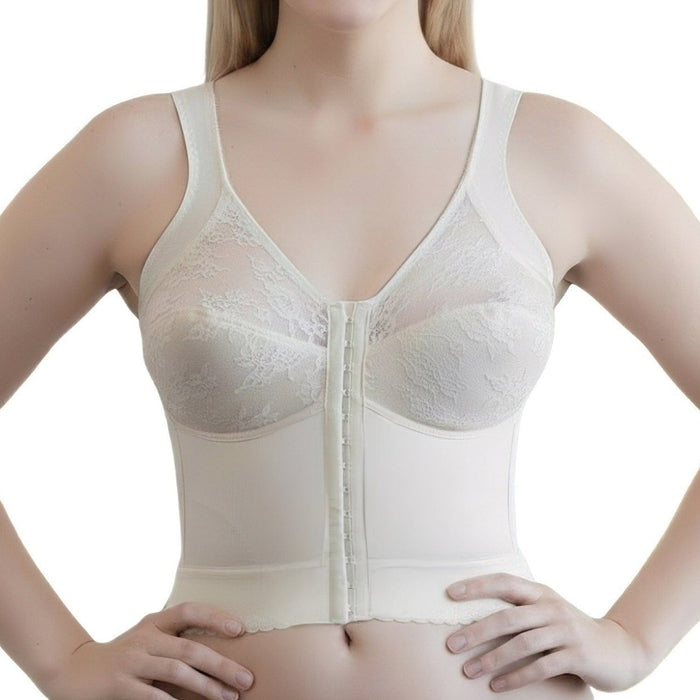 Style 9603 | Front Closure Back Support Long Line Bra - Blush