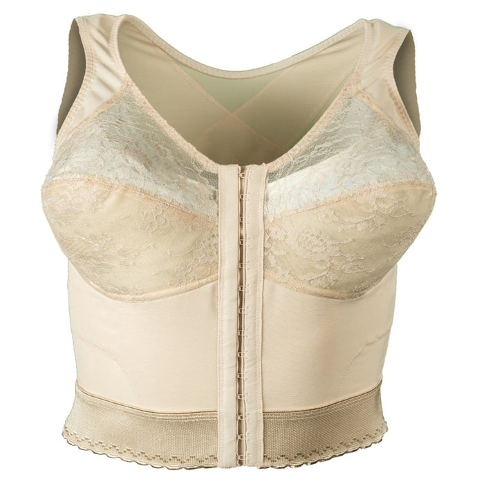 Style 9603 | Front Closure Back Support Long Line Bra - Blush