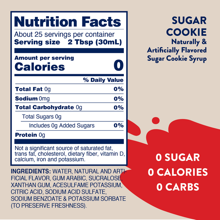 Sugar Free Sugar Cookie Skinny Syrup