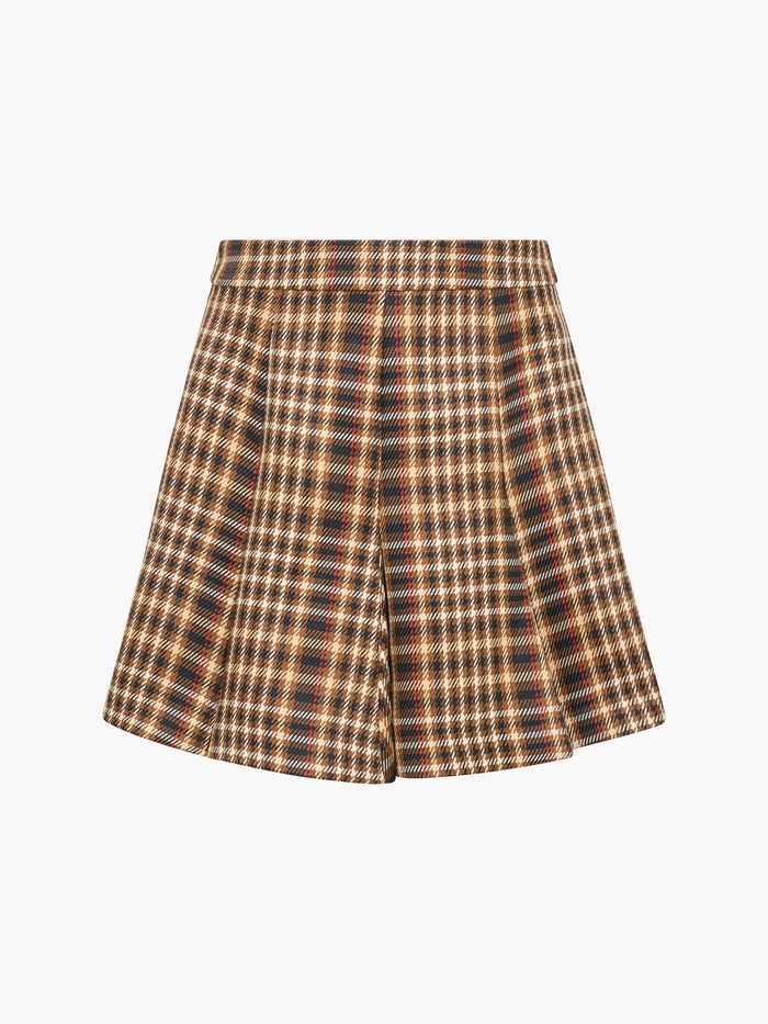Tasha Brown Checked Mini Skirt